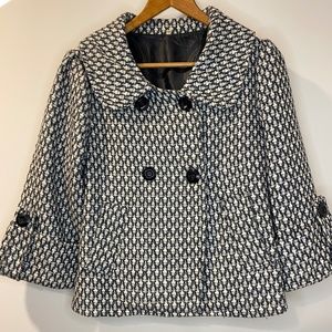 Vintage ladies honeycomb tweed cropped jacket.